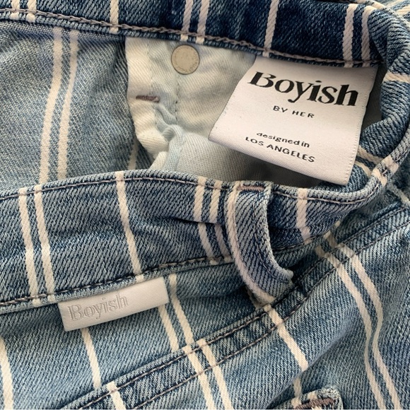 Boyish Brand Anthropologie Size 30 Brady Jeans They Made Me a Criminal Striped - Picture 6 of 9